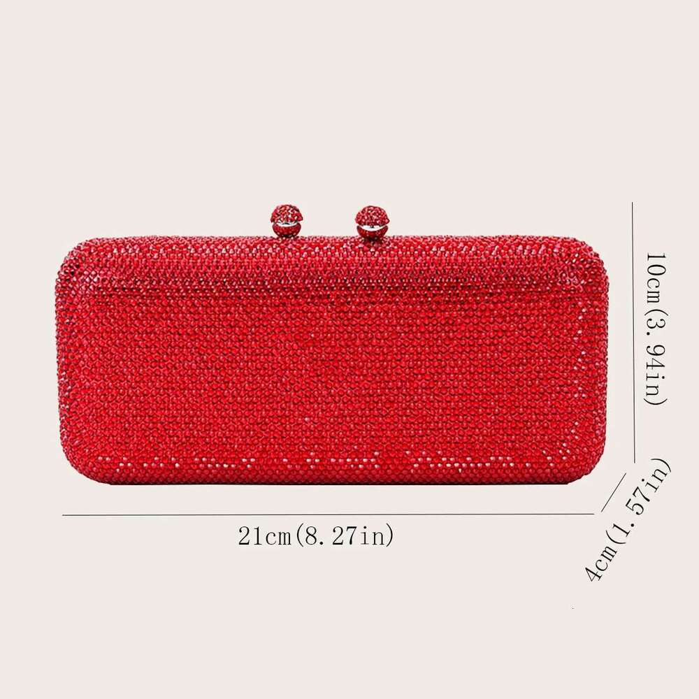 Rhinestone Shining Evening Wedding Clutch Long Purse For Women Fashion Party Shoulder Bag
