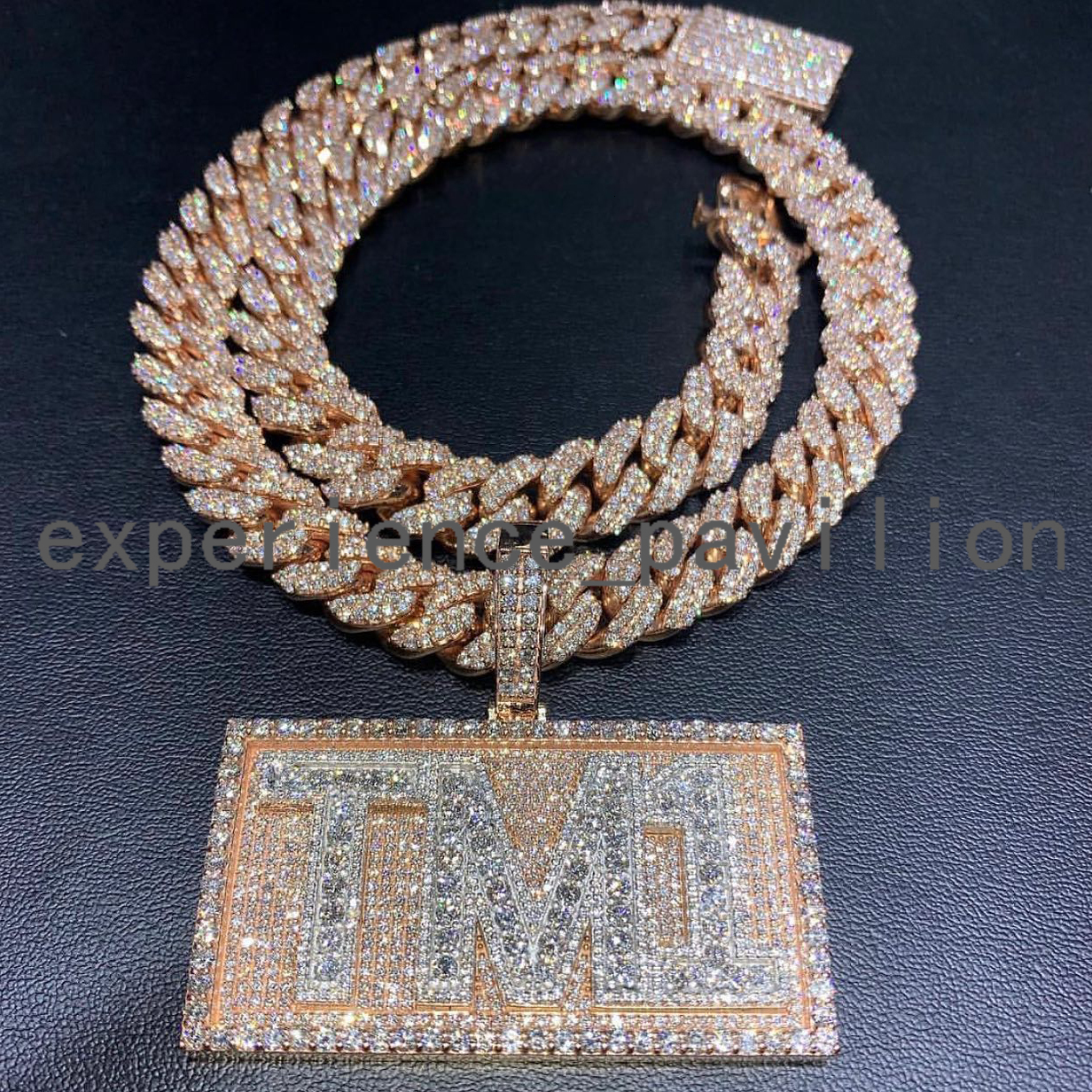 Factory Price Hip Hop Jewelry Custom Pendant Vvs Moissanite and S925 Hip Hop Jewelry Iced Out Moissanite Pendant Vvs