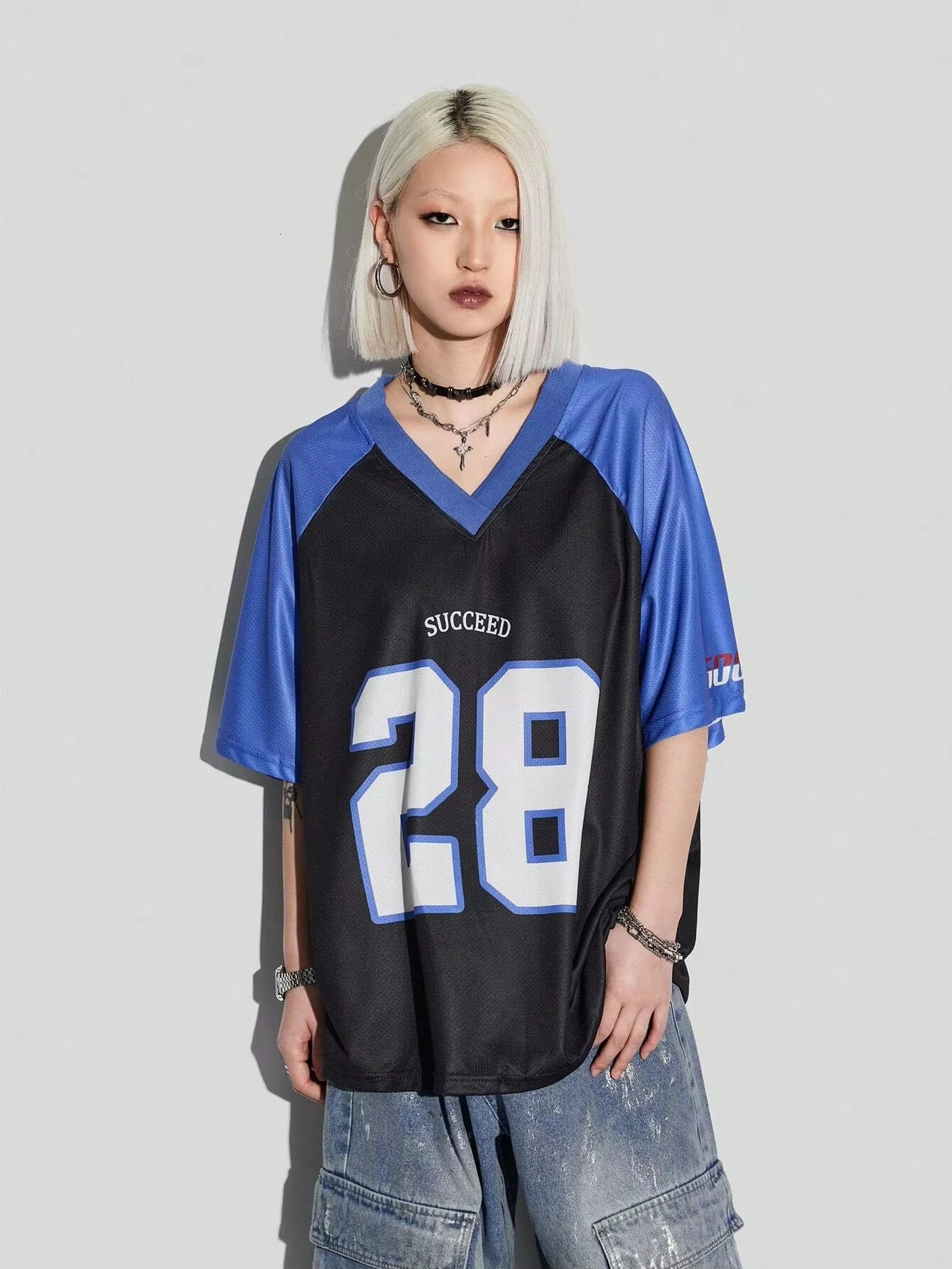 2025 Womens Casual Plus Size Short Sleeved T-shirt Quick Drying Breathable Football Jersey Fashion And Casual Street Sportswear 250509