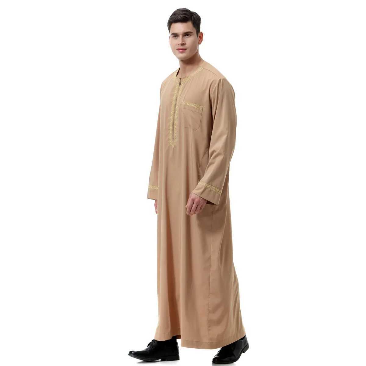 White Robe Spring Jubba Thobe for Muslim Men Arabic Wear Elegant Kaftan Pakistan Long Sleeve Dubai Tradistional Wear Thobe X250514