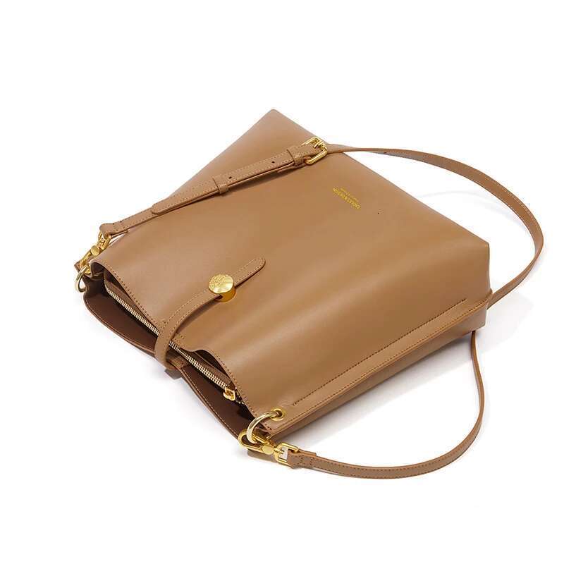 Cnoles Fashion Shoulder Bag Women's Leather Bucket Tote Crossbody with Dual Strap Options Stylish Accessory for Ladies