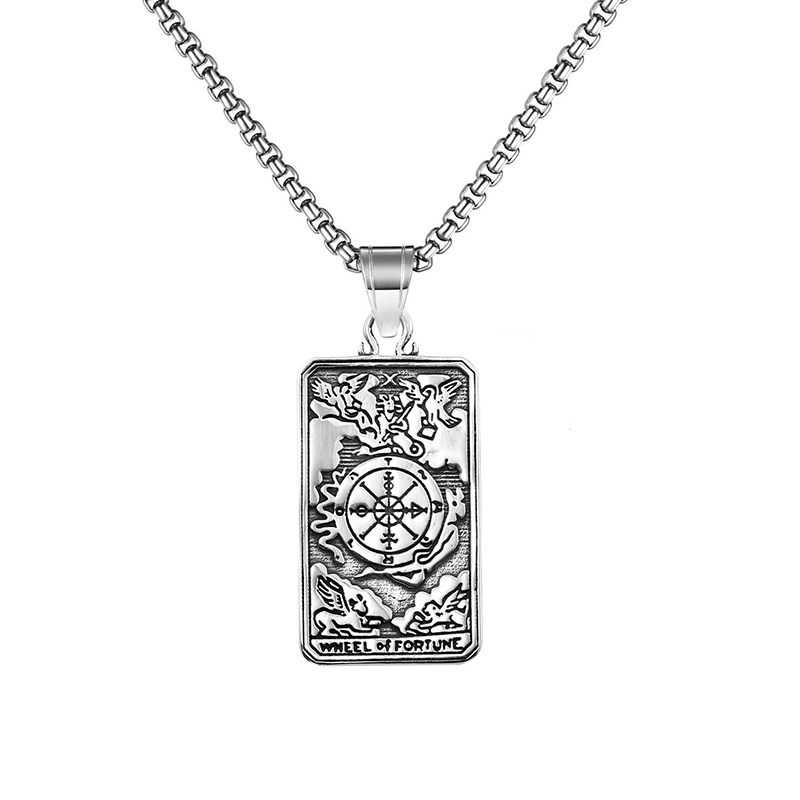 Fashionable dressing, high-quality lifestyle, unisex, retro hip-hop, personalized square pendant
