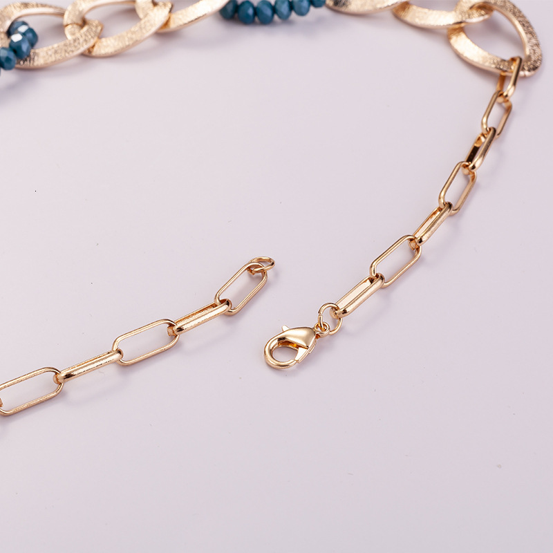 New crystal chain, aluminum ring, bold necklace, exquisite and fashionable accessories