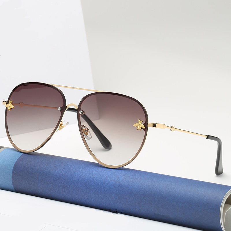 Designer Sunglasses For Women Men Fashion Metal Sunglasses Luxury Polarized Lens Goggle Pilot PC Frame Oversized UV400 Eyewear Luxury Style Sunglasses