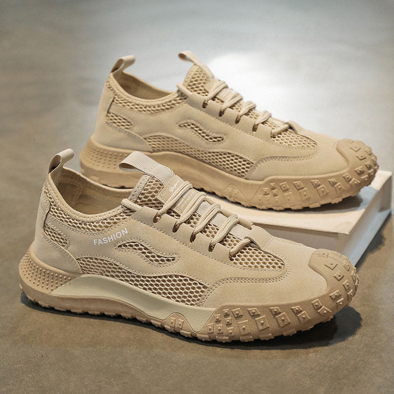 Labor Protection Men S Summer Breathable Perforated Mesh Sports Shoes Casual Shoes Anti Slip And Wear Resistant Casual Outdoor Work Board Shoes Ddmysa
