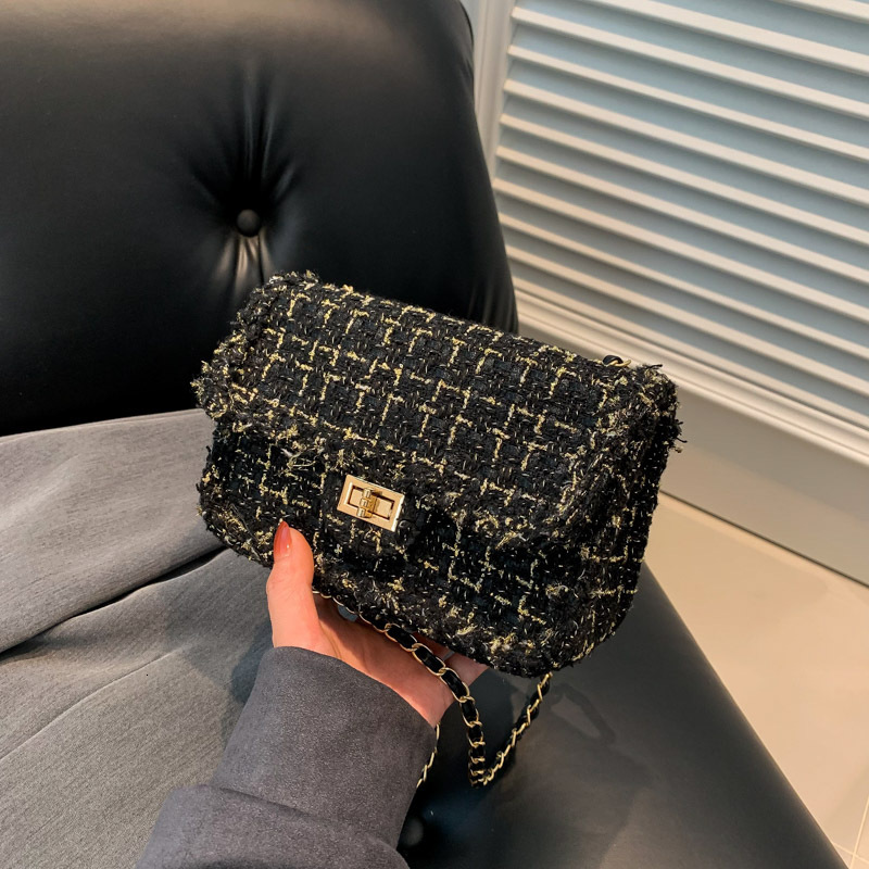 Free Delivery Designer Bag Weaving A Niche Temperament Fashionable Small Fragrance Spring And Summer Fabric Chain 2025 New Single Shoulder Crossbody H