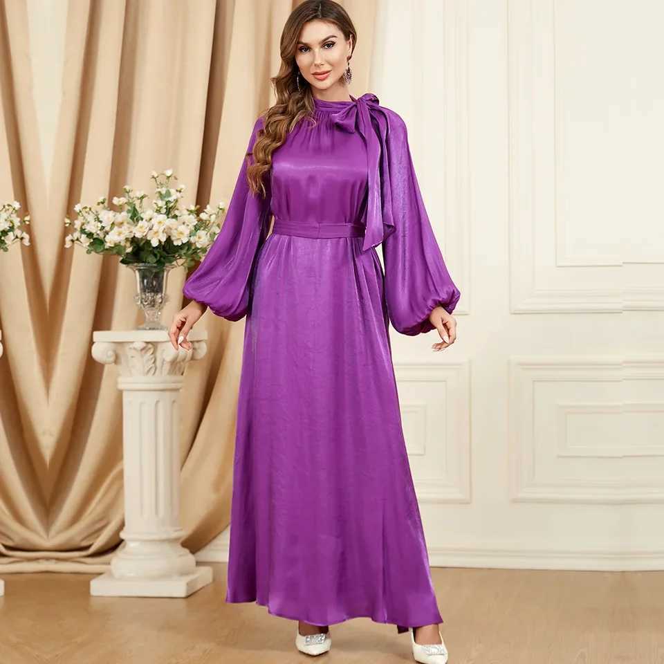 Spring Party Evening Abaya Lantern Slve Dress Women Muslim Moroccan Kaftan Ramadan Jalabiya Islam Dubai Arabic Kaftan Robes X250514