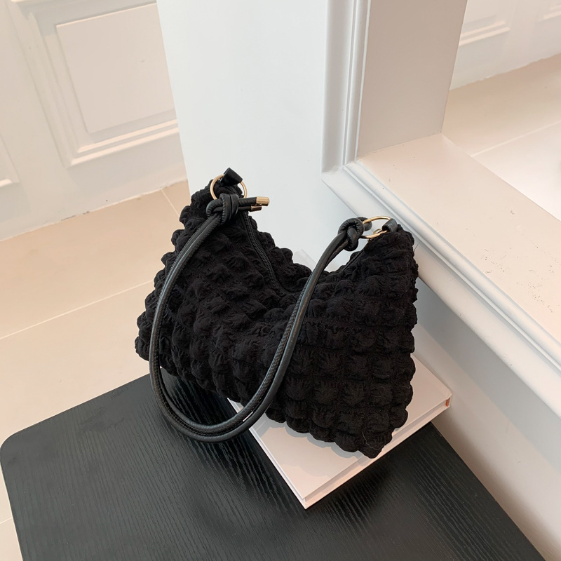 Free Delivery Designer Bag Minimalist Temperament Gentle Pleated Underarm Women's Spring/summer 2025 One Shoulder Crossbody Small Square Bag Luxu