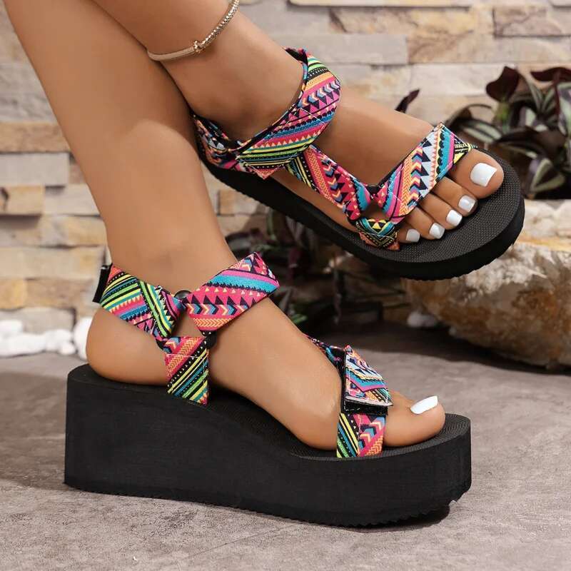 Summer New Breathable Mesh Wedge Casual Sport Plus Size 43 Non Slip Woman Vulcanize Shoes Platform Women Sneakers