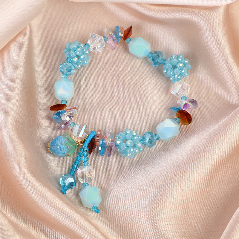 New Chinese style minimalist crystal girl card love sweet Japanese and Korean bracelet creative design fashion accessories