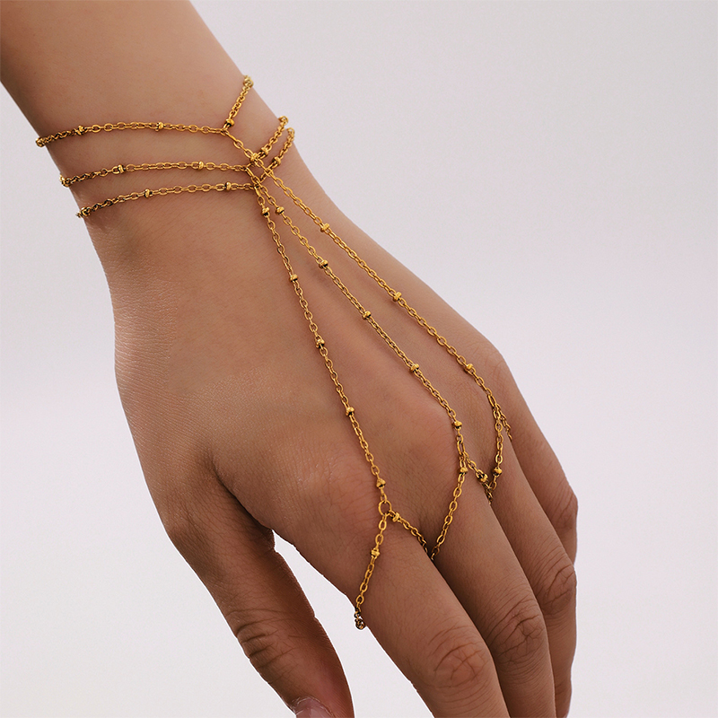 Minimalist Polished Surface Style Stainless Steel Link Bracelet for Men & Women