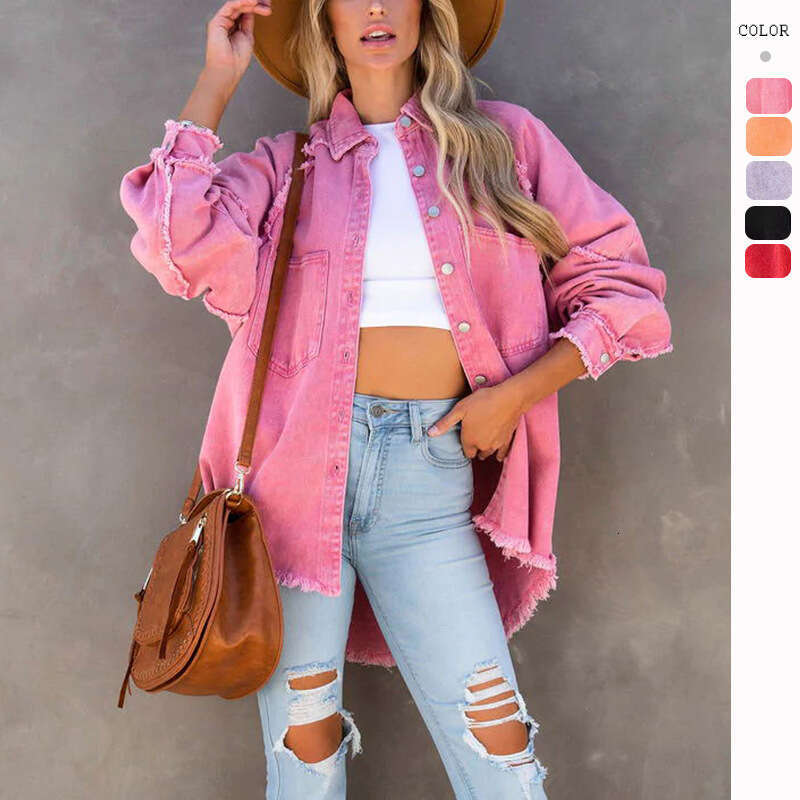 Jackets Designer Women Undefined Coatwomen Women Winter Jacket Women Womens Summer New Casual Worn Tassel Holes Loose Jean Jacket Women Autumn Dress W