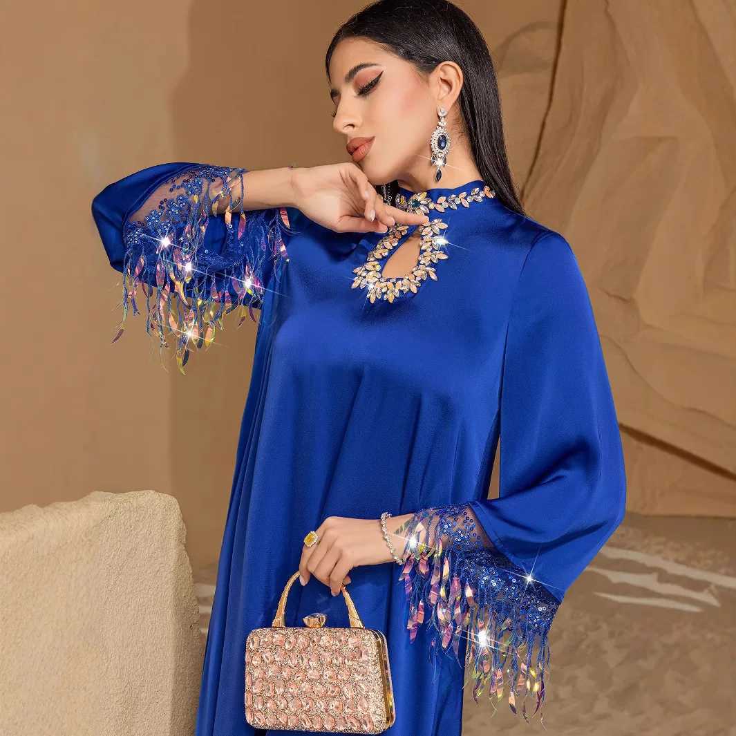 Luxury Diamond Evening Maxi Dresses for Abaya Dubai Formal Dress Elegant Women Gown Eid Djellaba Ka Femme Marocain Caftan X250514