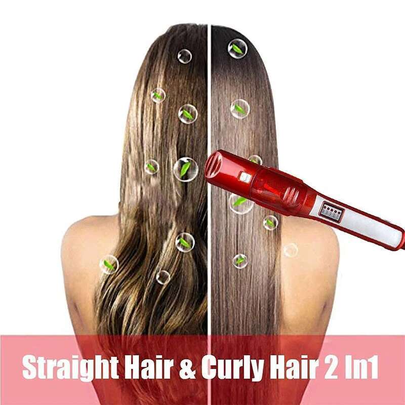 Steam Flat Straightener Professional Curler Titanium Ceramic Straighting Curling Iron Hair Care Styling Tool