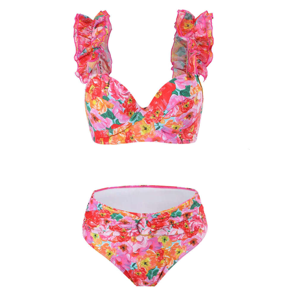 New sexy high waisted swimsuit from Europe and America, popular Instagram bikini skirt style three piece set wholesale, 2025 new casual fashion trend 