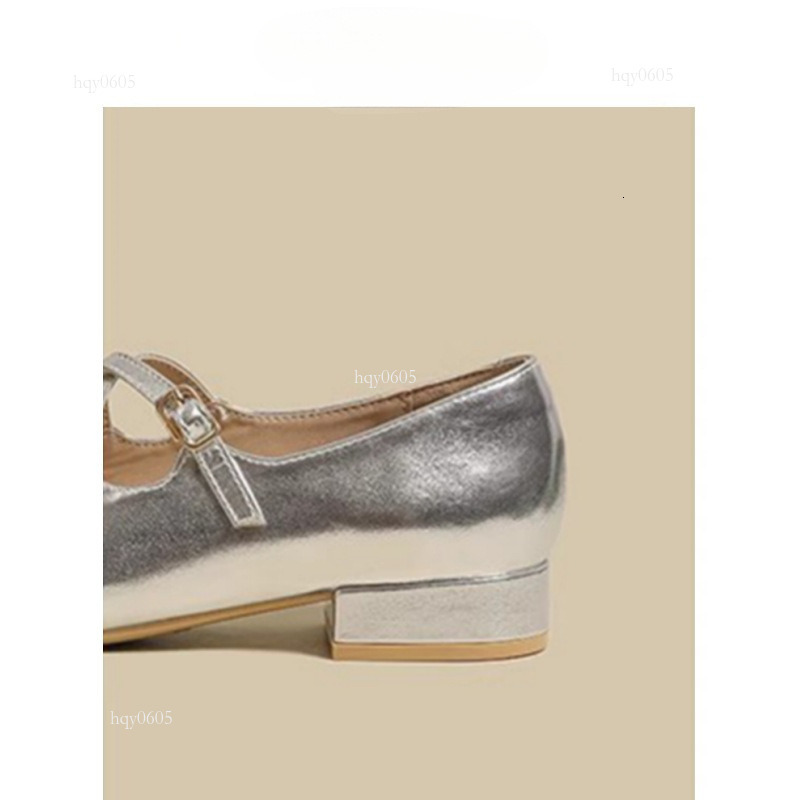 Top brand high-quality new-style designer French Marie Jane women's square headed silver gentle single shoes 2025 British style small leather sho