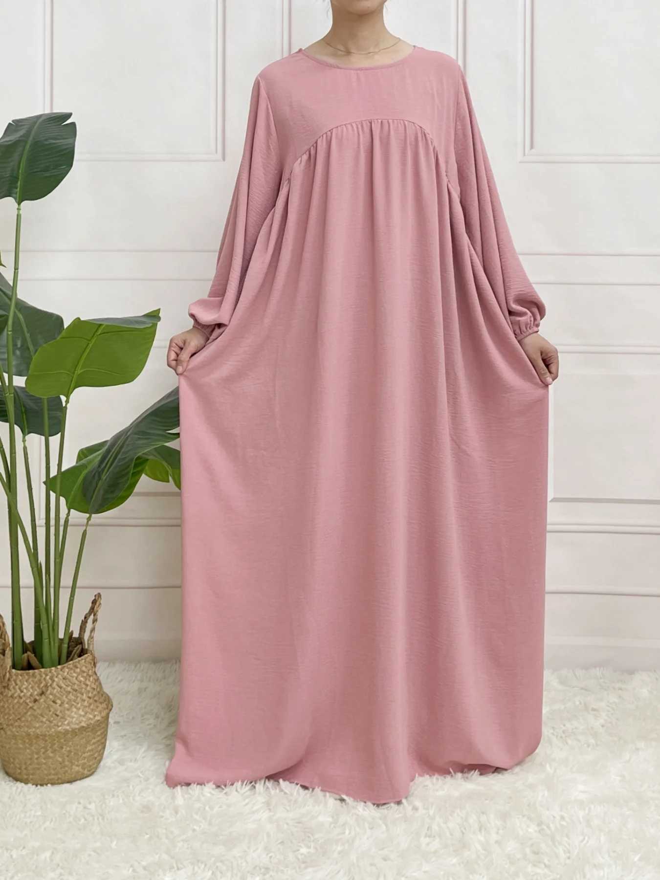 Ballslve Abaya Modesty LongSlve Cute Dress Muslim Soft Summer For Women X250514