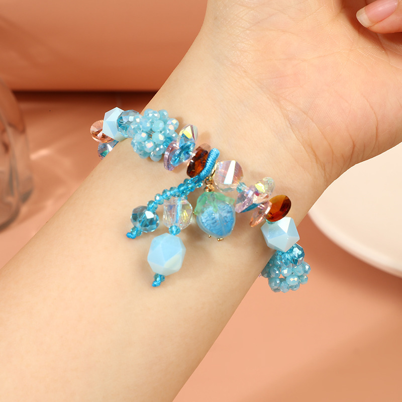 New Chinese style minimalist crystal girl card love sweet Japanese and Korean bracelet creative design fashion accessories