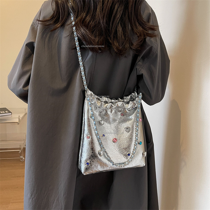 2025 Free Shipping Designer Women's Bag Large Capacity New Texture Burst Pattern Colored Diamond Crossbody Bag Fashion Handbag Large Shopping Bag