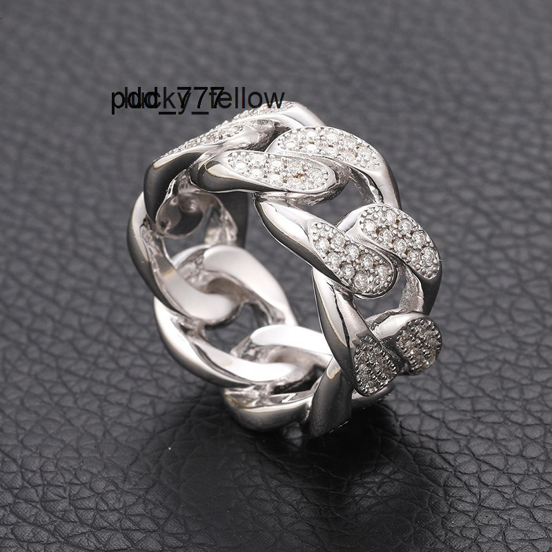 Top Icy Moissanite Ring Hip Hop Trendy Fashion Moissanite Products Pass Diamond Tester Shiny Jewelry Men