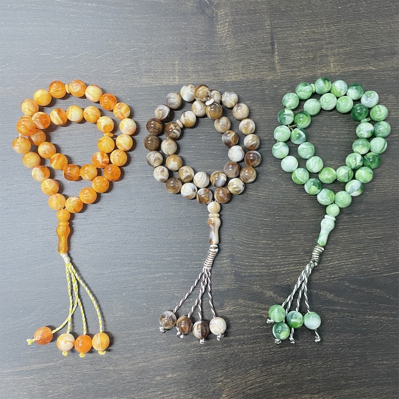 prayer beads, including 33 imitation amber handmade bead crystal bracelets, and Muslim Buddhist beads