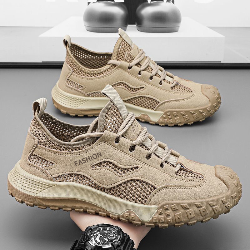 Protection Men S Summer Breathable Perforated Mesh Sports Shoes Anti Slip And Wear Resistant Casual Outdoor Work Board Casual Shoes Shoes Ddmysaturn