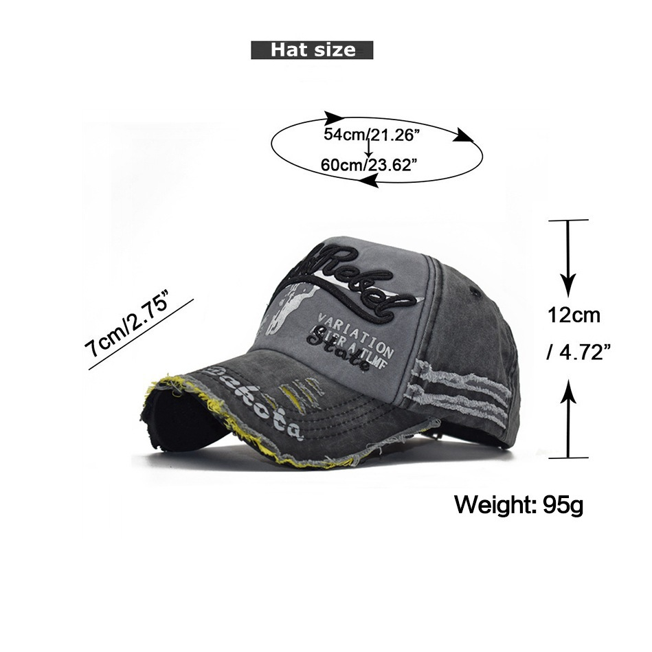 queen of the word 2 High-grade washed and distressed coated baseball cap Bull head embroidered hat sun hat