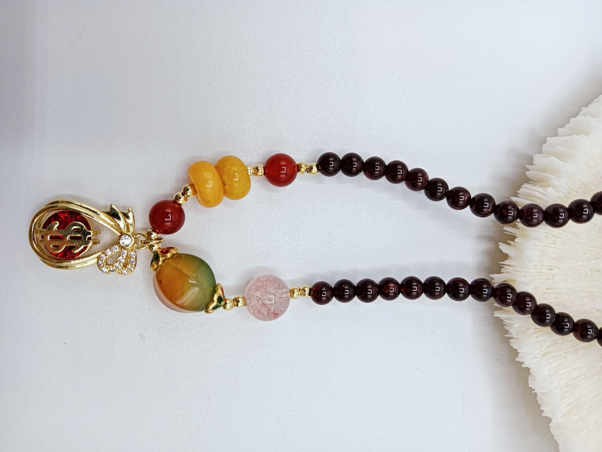 New Garnet Women with Multi Loop Bracelet Design, Agate Copper Pick Birthday Gift for Girlfriend and Best Friend
