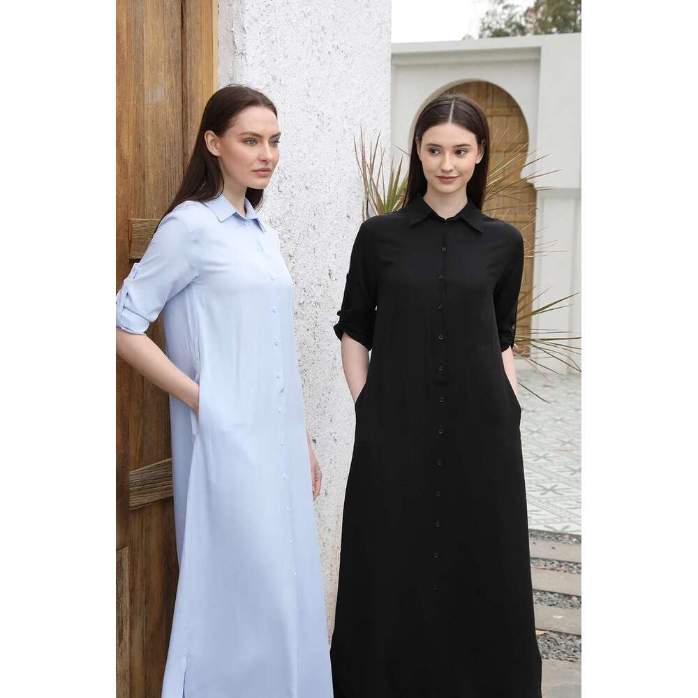 AP SS25 Women Tencel Blouse Dress with Removable Belt Cotton Blend