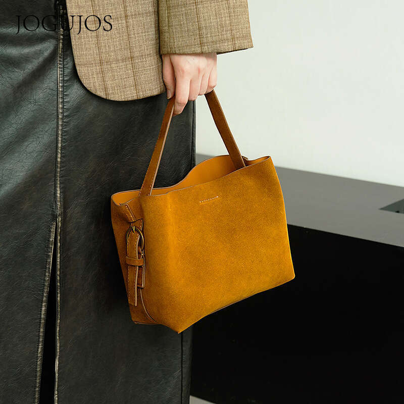 JOGUJOS Genuine Leather Casual And Fashionable Cowhide Shoulder Bag, Handbag, Multifunctional Women's Crossbody Bag