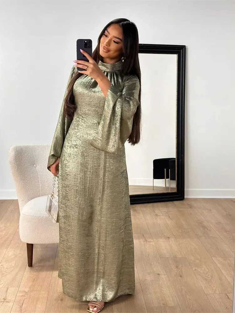 Fashion Satin Abaya Dubai Luxury 2024 Muslim Kaftan Dress Abayas For Women Ka Caftan Marocain Robe Femme Musulmane Vestidos X250514