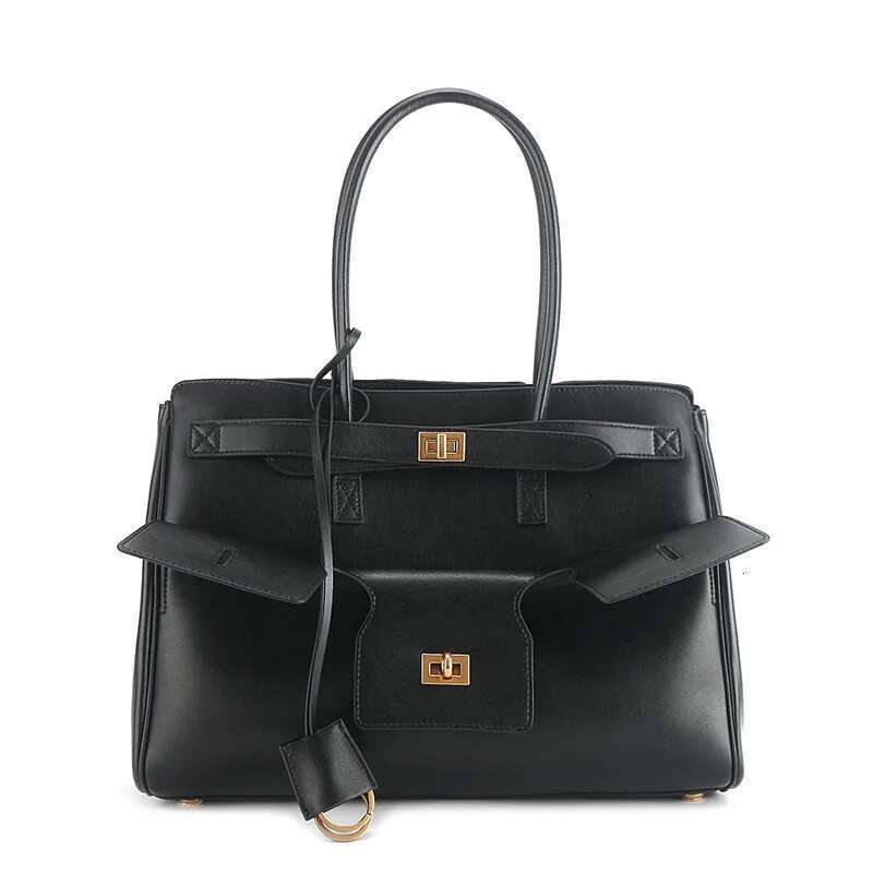 Genuine Leather Tote Bags for Women Large Capacity Travel Shoulder Bag Designer Handbags Ladies Shopping Purse