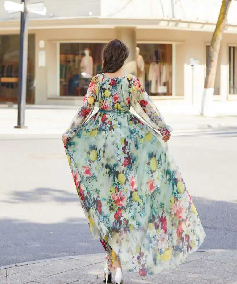 Summer Beach Wedding Guest Maxi Dress Bohemian Maternity Photoshoot Alabiya Fashion Muslim Chiffon Long Dress Seaside Plus Sizes X250514