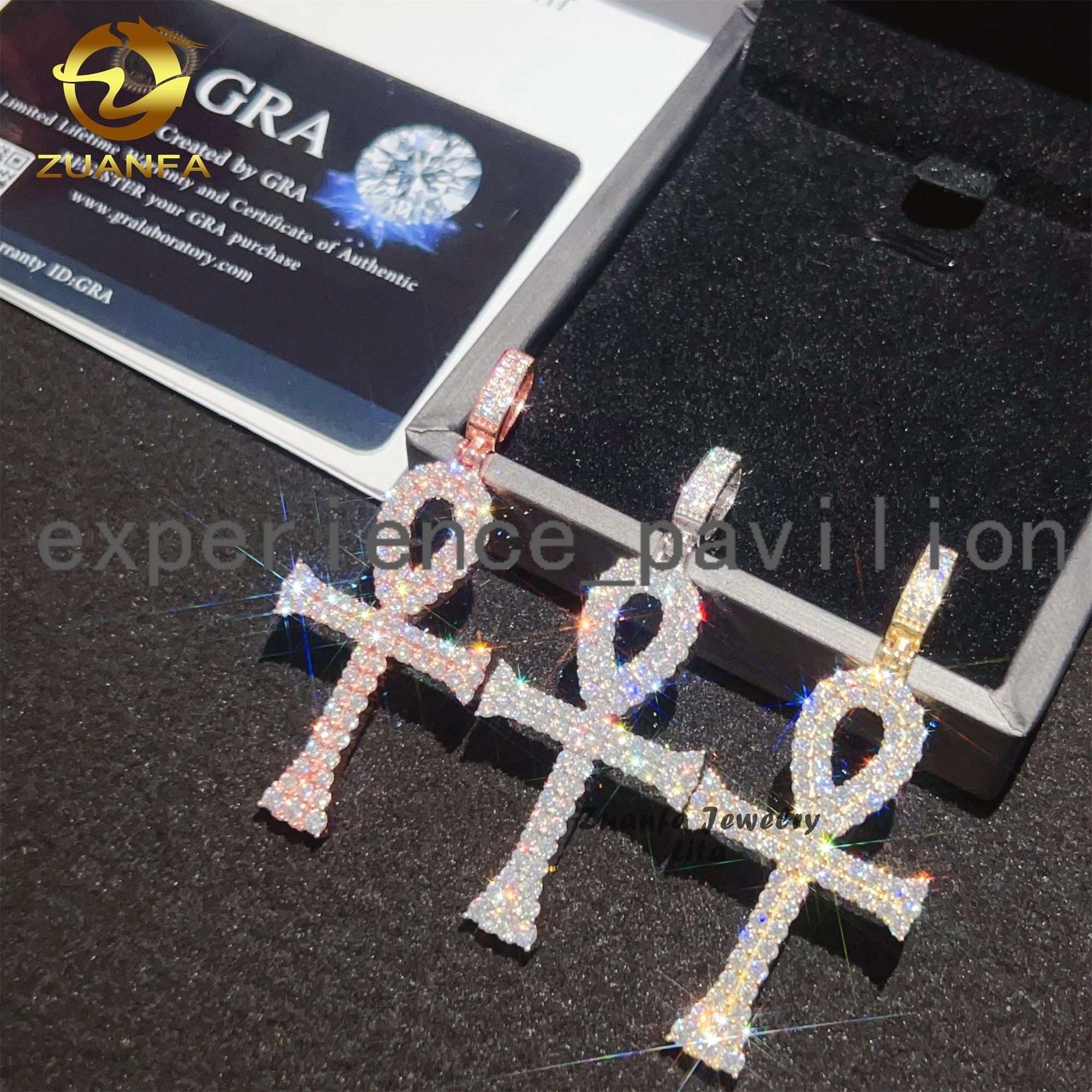 Hot Sale High Quality Ready to Ship Hip Hop Silver 925 Moissanite Allah Cross Iced Out Pendant for Men