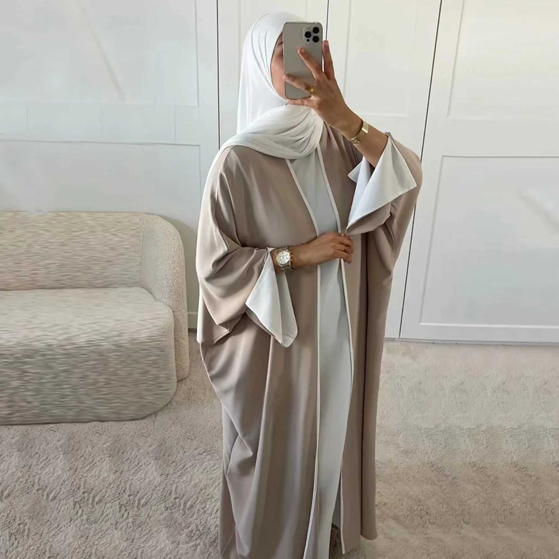 Ramadan Kimono Open Abayas for Women Muslim Maxi Dress Dubai Luxury Abaya Turkey Kaftan Eid Islam Clothing Ka Morocco Caftan X250514