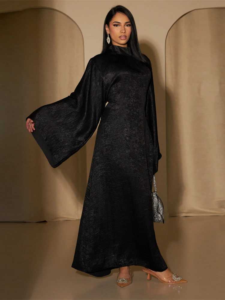 Fashion Satin Abaya Dubai Luxury 2024 Muslim Kaftan Dress Abayas For Women Ka Caftan Marocain Robe Femme Musulmane Vestidos X250514