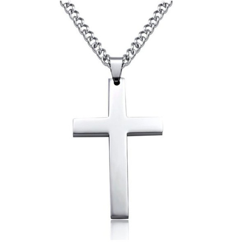 Fashionable cross pendant necklace, high-quality outdoor wear, matching accessories for men and women