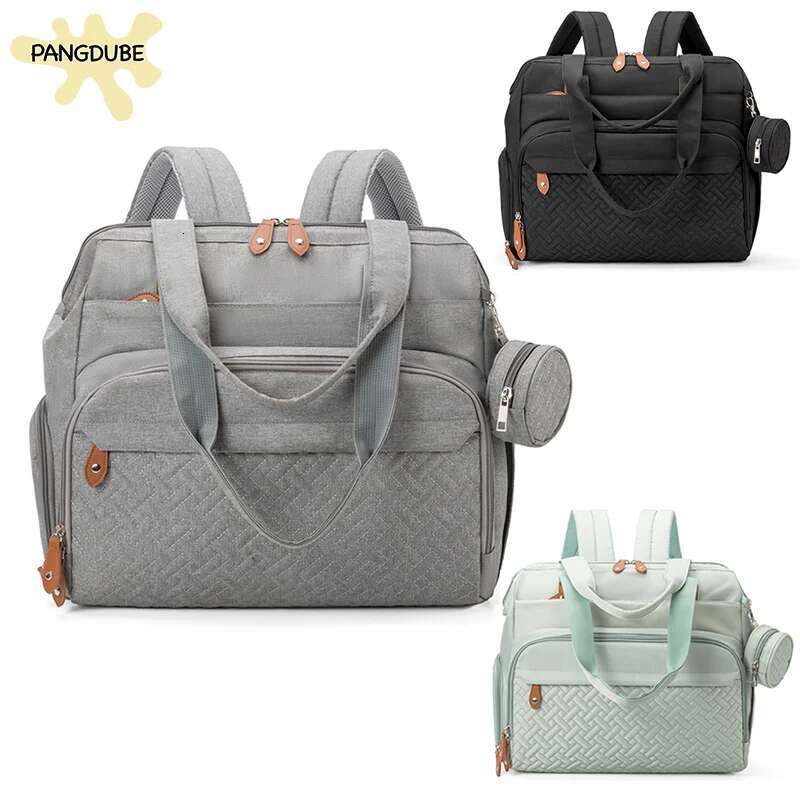 PANGDUBE Large Size Mom Dad Diaper Bags with Pacifier Nappy Bag Baby Things Maternity Backpack for Mommy