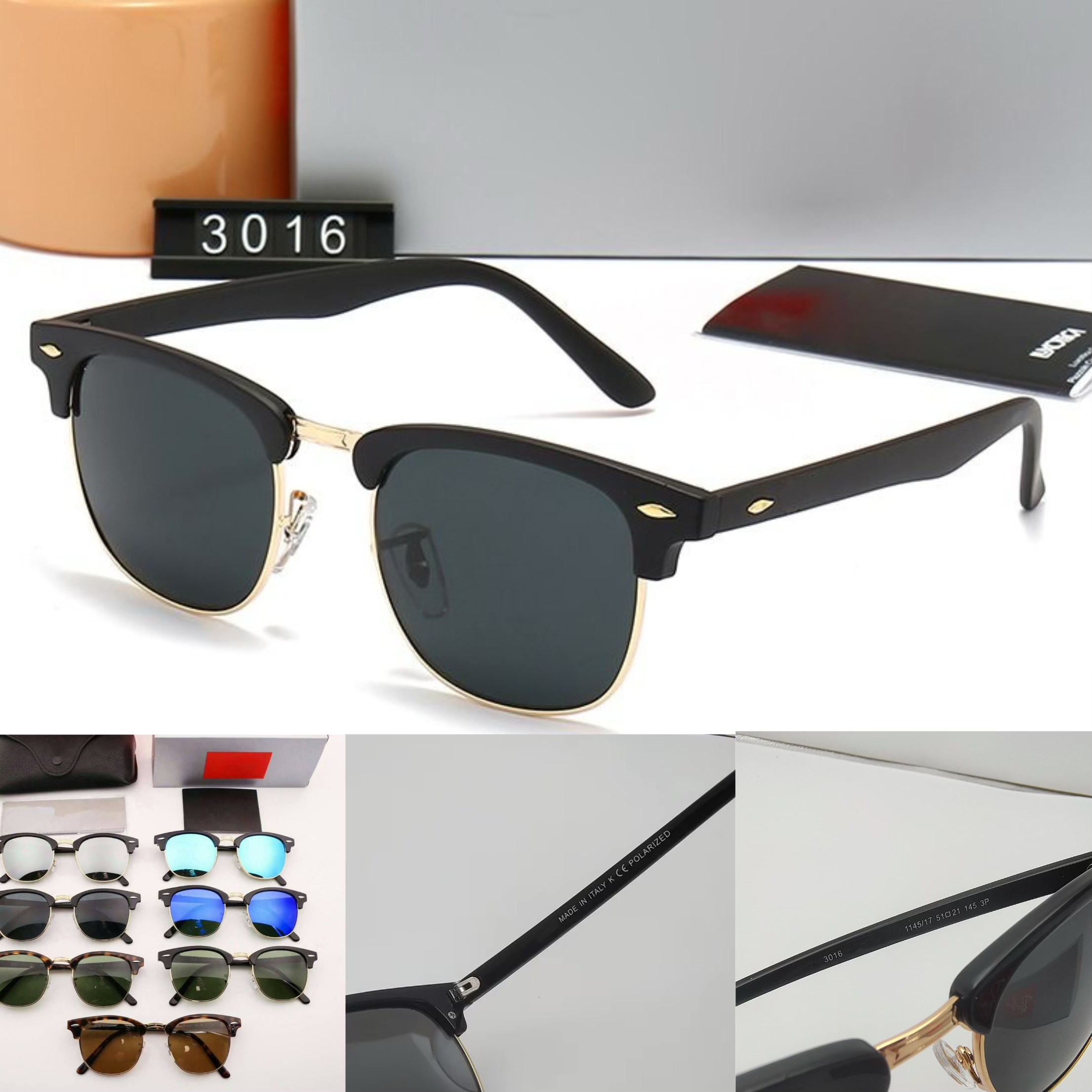 Designer Polarized Sunglasses Justin 4165 glasses HD Polarized Eyeglasses Aviators 3025 Toprb with box F-0
