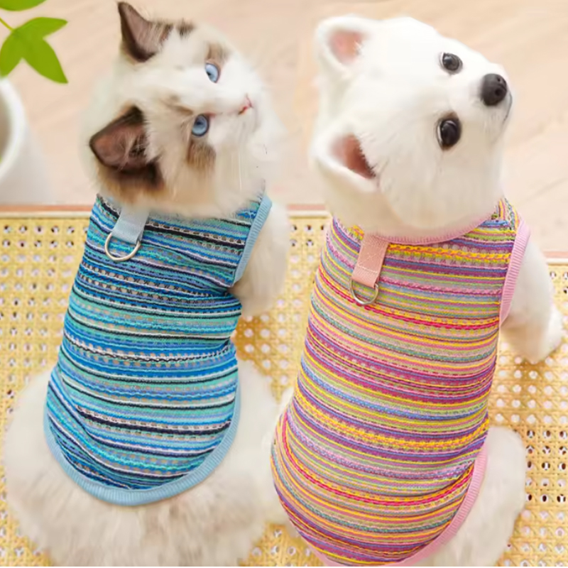 Spring & Summer Animal Print Pet Outfit - Perfect Fit For Cats & Small Dogs
