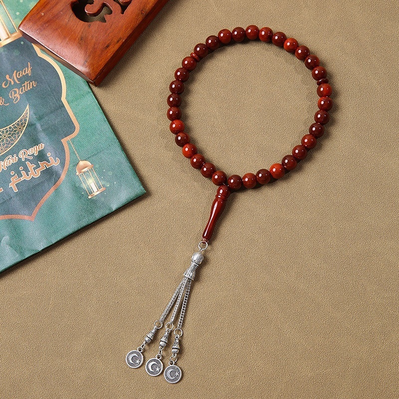 Hand Arabic hand Muslim prayer handmade string, 33 beads, handheld bead bracelet