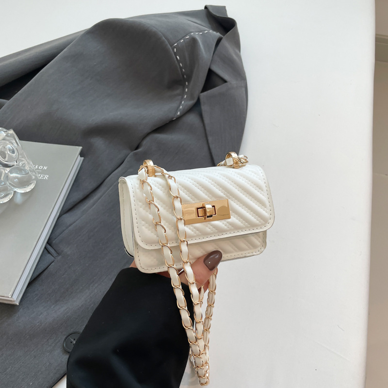 Ling Grid Chain For Women's Spring Summer 2025 New Free Delivery Designer Bag New Style Fashionable Luxury Bag Highend Ins Crossbody Versatile Mi