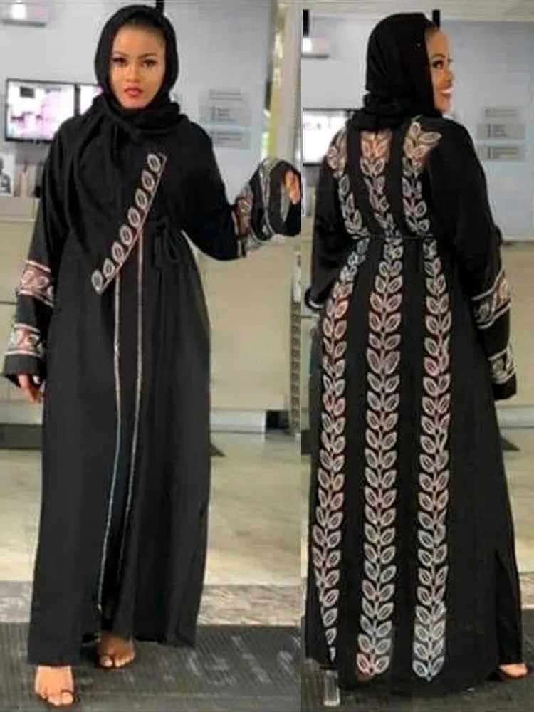 Dubai Women Hijab Abayas 2025 eid mubarak Long Slve Diamond Dress Ensemble Femme Musulmane 2 PCS Set Islamic Clothing Boubou X250514