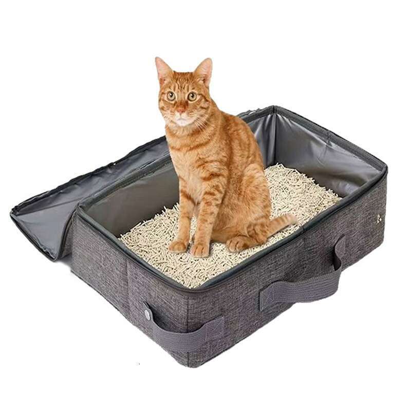 Cat outdoor portable foldable large waterproof enclosed supplies dog pet cat litter storage box