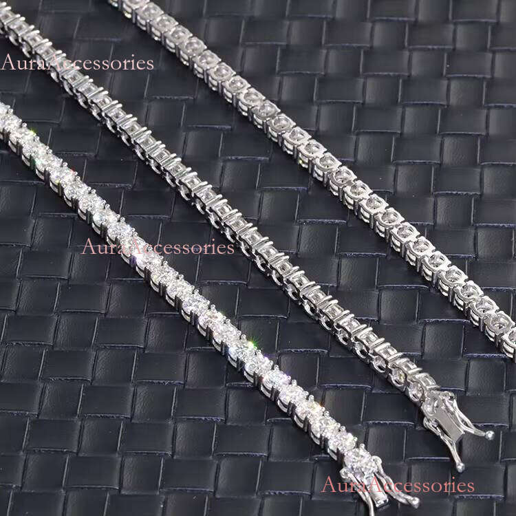 Ready to Ship Pass Dia Tester 2mm--6.5mm S Sier Women Men Fashion Bracelet GRA Moissanite Tennis Chain