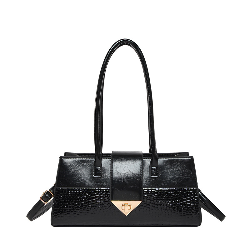 This Luxury Bag Year's Popular New Free Delivery Designer Bag Women's Bag 2025 Spring And Summer New Fashion Crocodile Pattern Splicing Hand