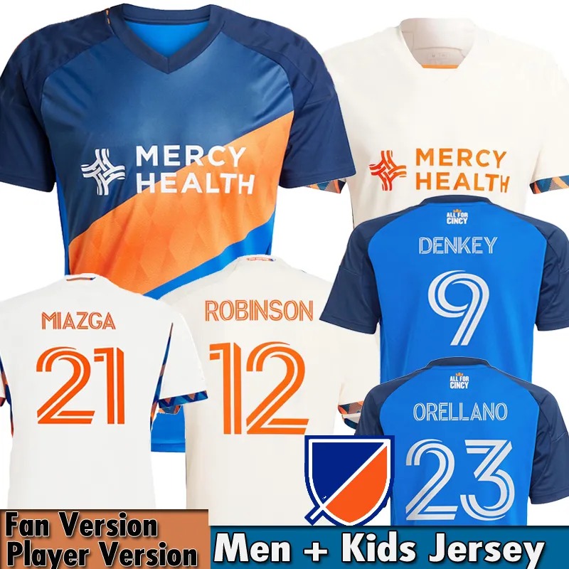 2026 2025 DENKEY Soccer Jerseys Kids Kit Man 26 25 Football Shirt Home Blue Away White BOUPENDZA ACOSTA ROBINSON MIAZGA BARREAL Goalkeeper