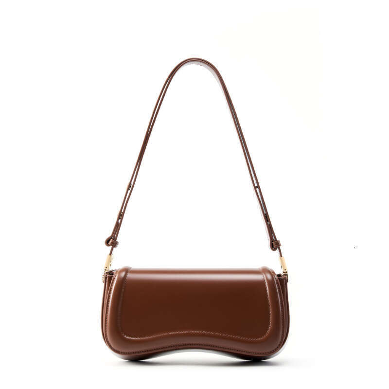 Genuine Leather Armpit Tofu Personalized, Simple, Single Shoulder, Trendy Street Style, Women's Bag, Internet Famous, Niche Diagonal Cross Bag