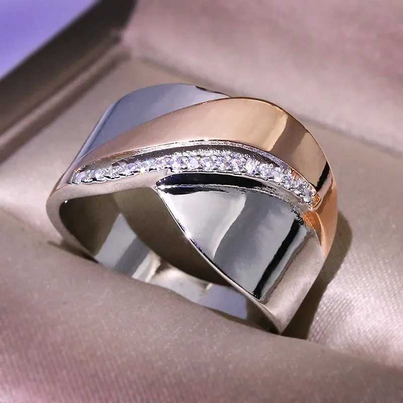 Exaggerated Personality 925 Sterling Silver Retro Large Rings for Women Punk Style Stamp Luxury Crisscross Statement Silver RingXJ250514