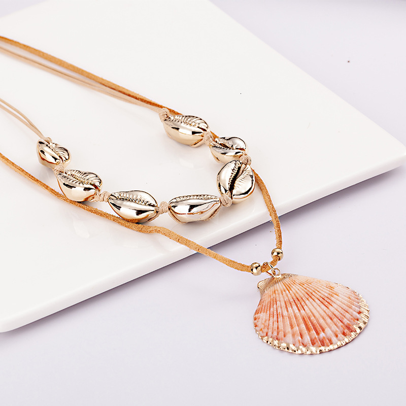 Two sets exquisite necklaces made of Korean veet, including scallops and scallops, are available for direct sale